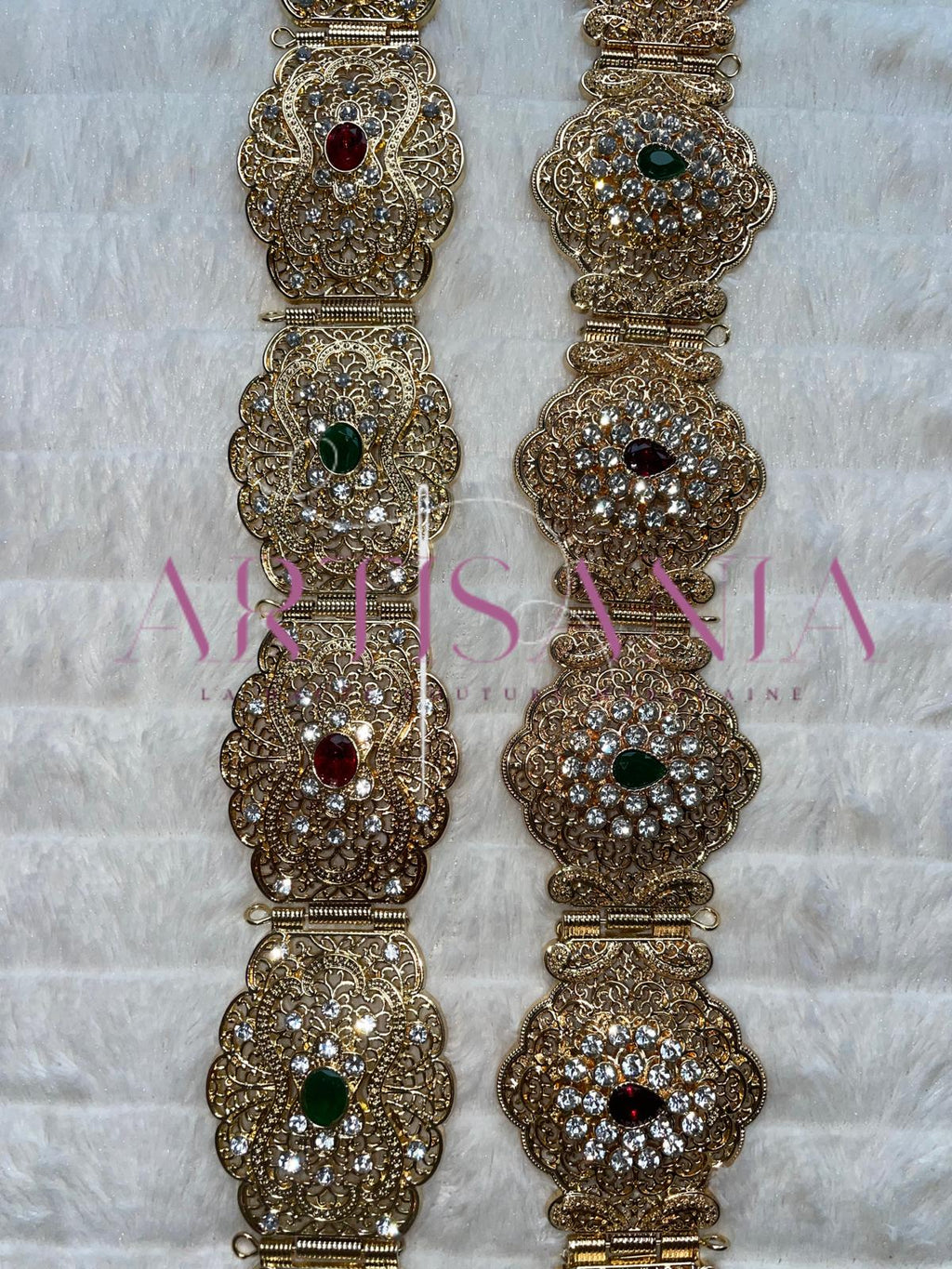 Ceinture métallique ajustable colorée - pour caftans, abayas, takchitas ou robes 👗✨