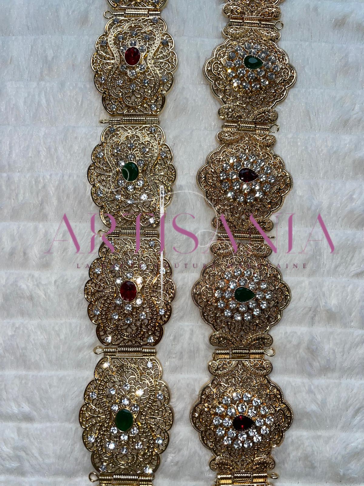 Ceinture métallique ajustable colorée - pour caftans, abayas, takchitas ou robes 👗✨