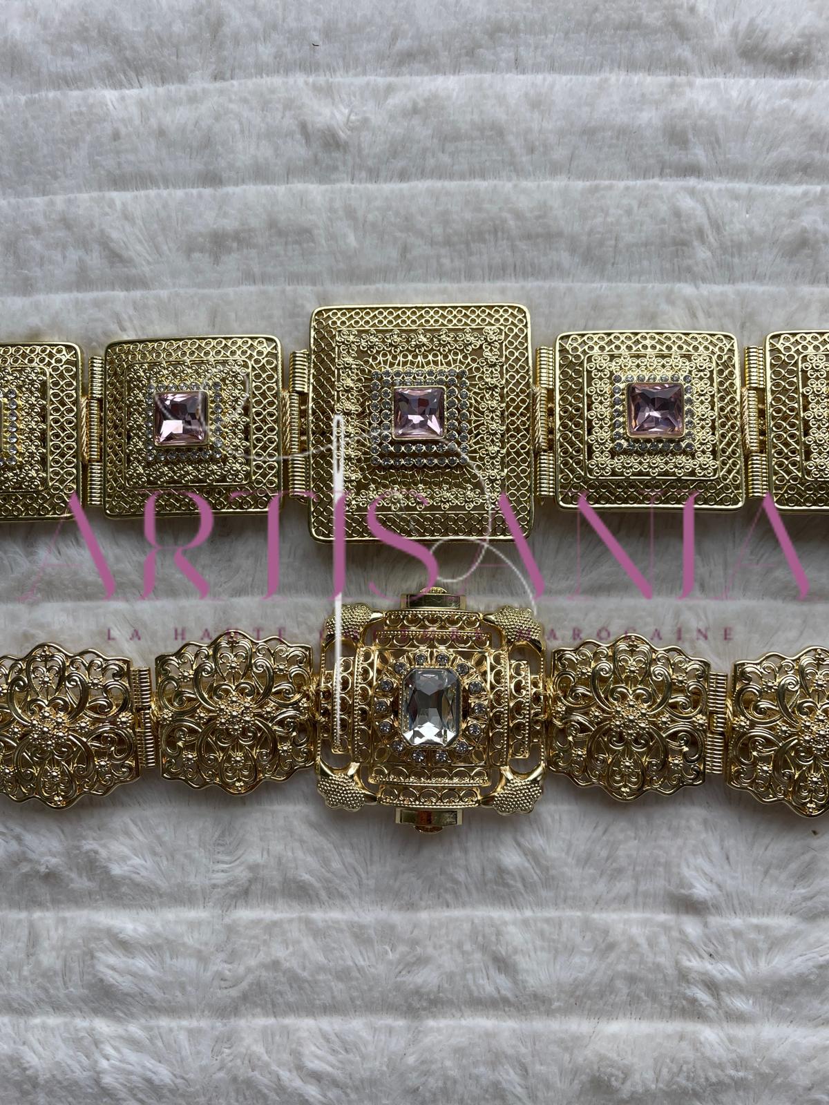 Ceinture métallique dorée - ajustable et réversible ✨🤍