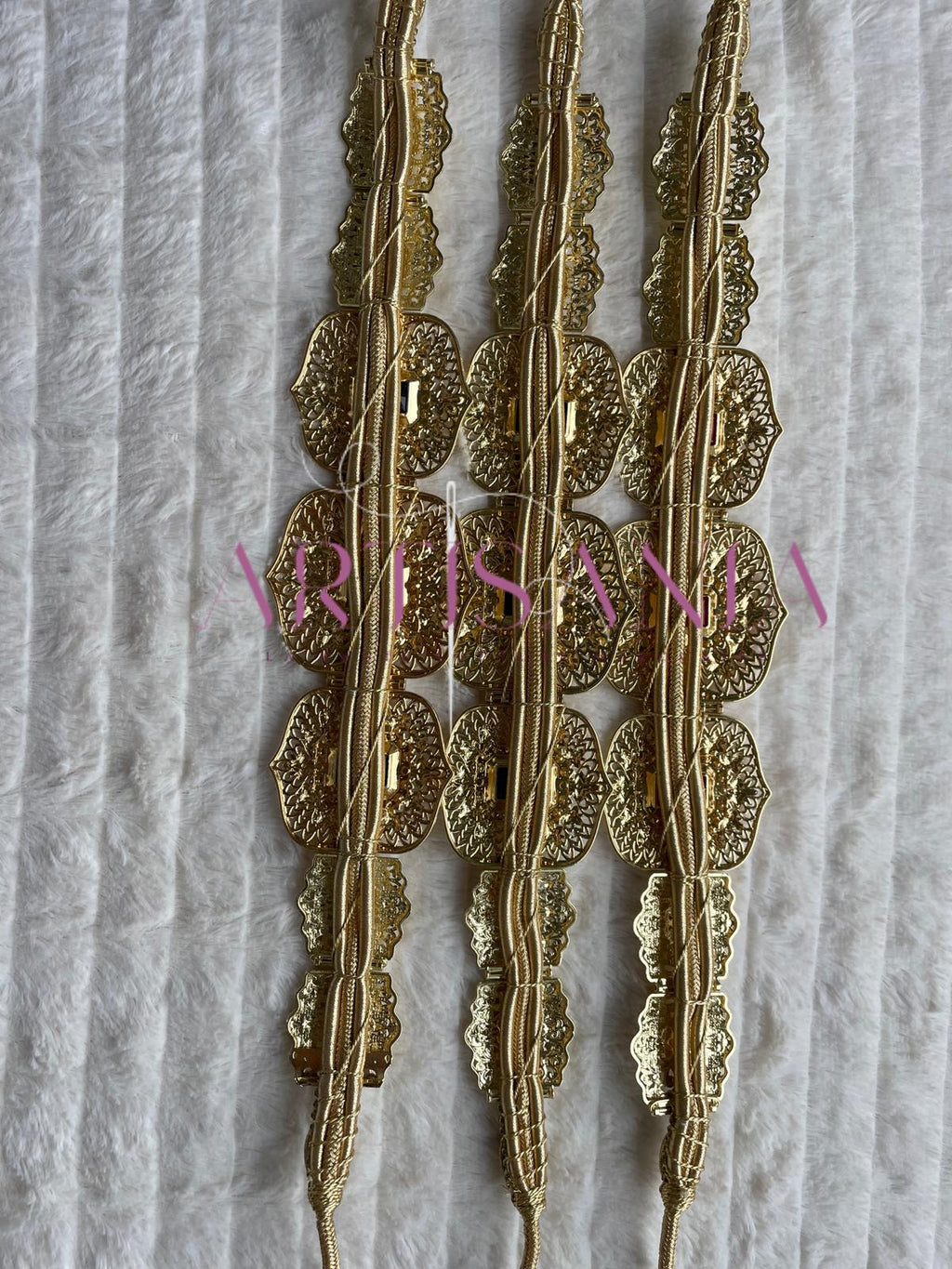 Ceinture métallique - bronze clair pour vos tenues simples ou traditionnelles 🇲🇦✨