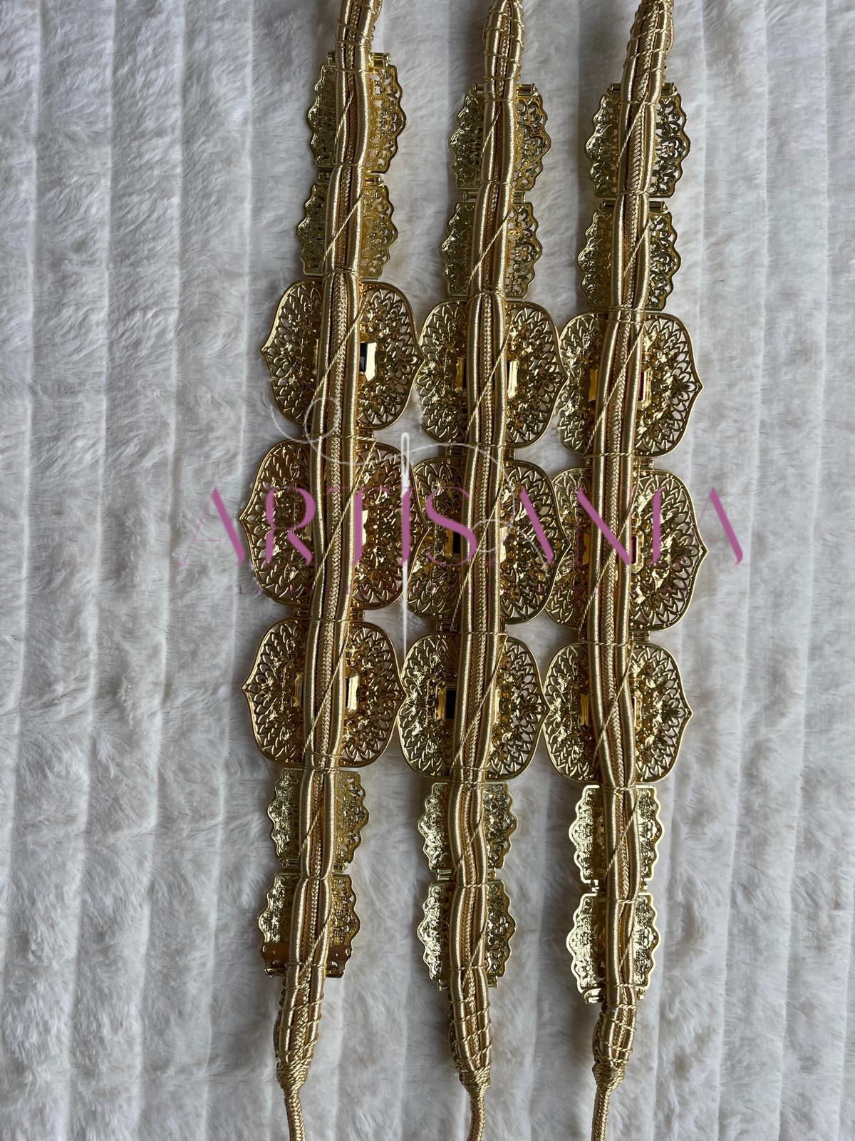 Ceinture métallique - bronze clair pour vos tenues simples ou traditionnelles 🇲🇦✨