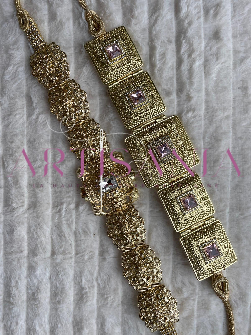 Ceinture métallique dorée - ajustable et réversible ✨🤍