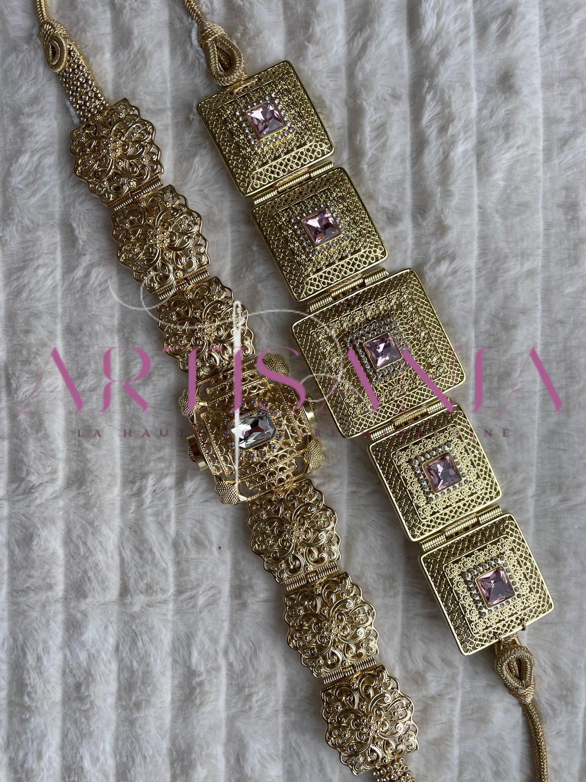 Ceinture métallique dorée - ajustable et réversible ✨🤍