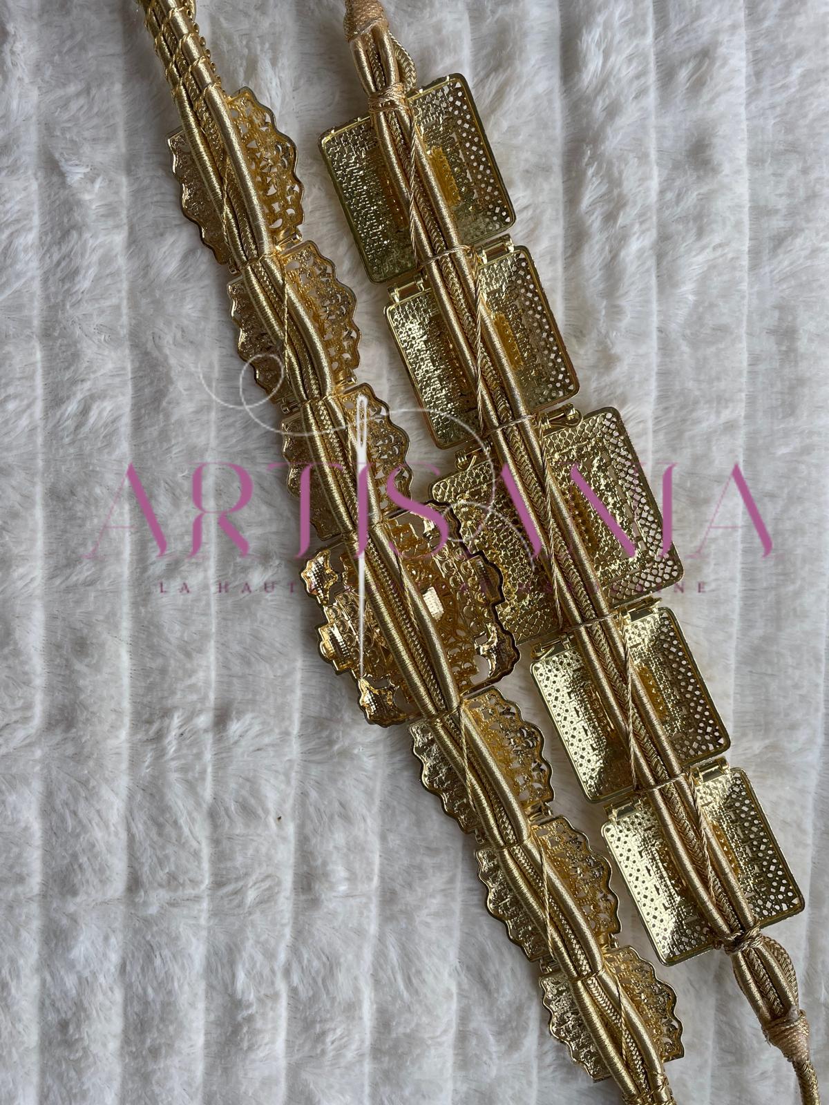 Ceinture métallique dorée - ajustable et réversible ✨🤍