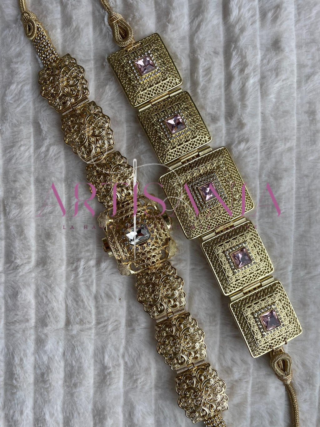 Ceinture métallique dorée - ajustable et réversible ✨🤍