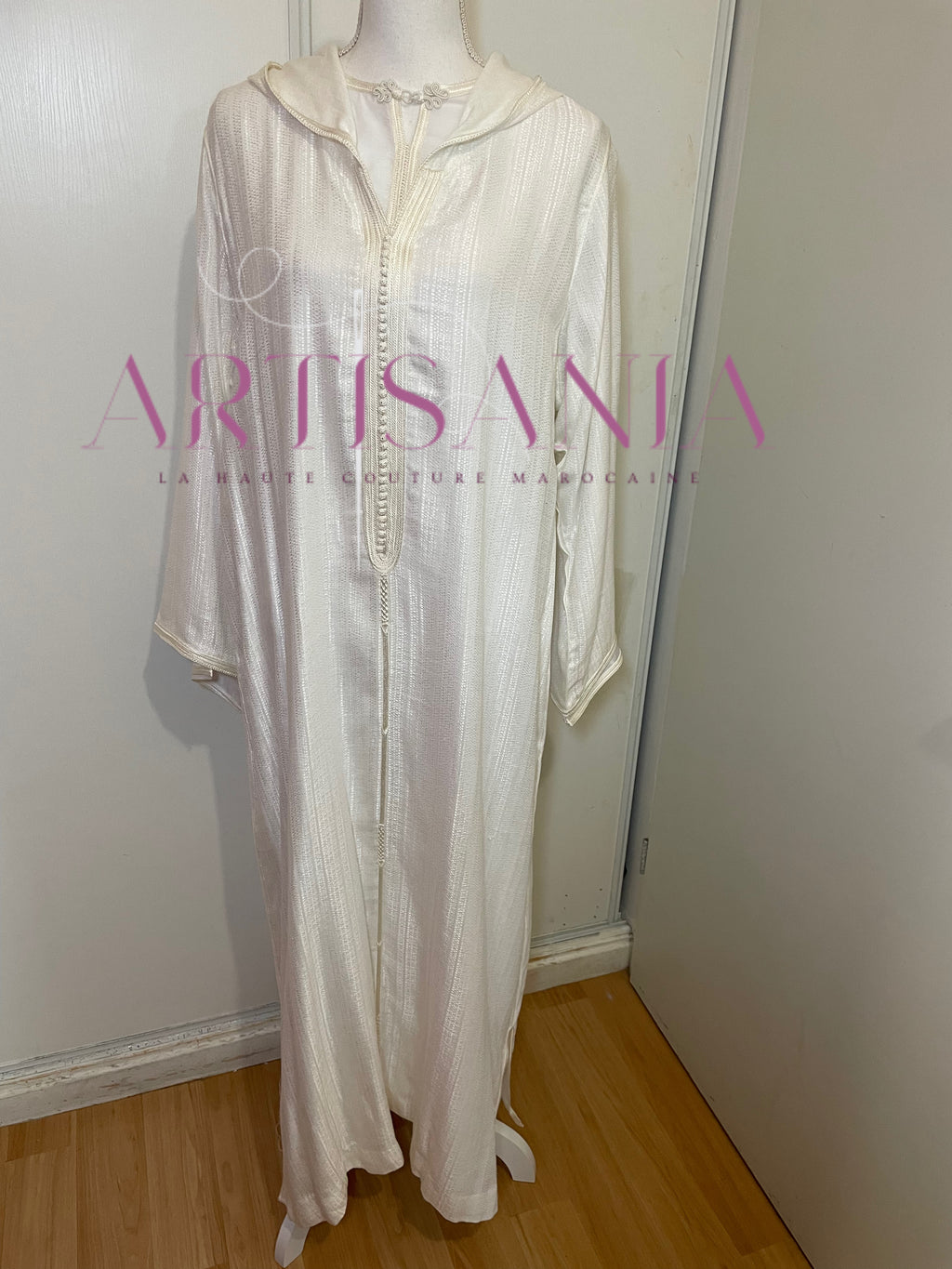 Jellaba marocaine blanche deux pièces - modèle Leonie 🪡🤍