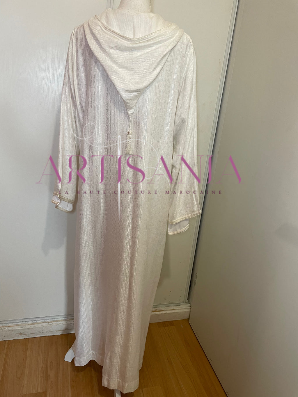 Jellaba marocaine blanche deux pièces - modèle Leonie 🪡🤍