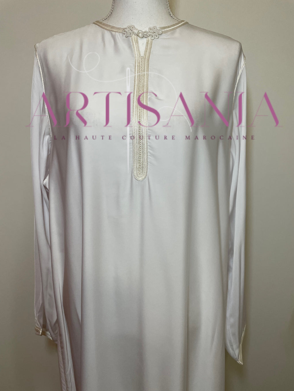 Jellaba marocaine blanche deux pièces - modèle Leonie 🪡🤍