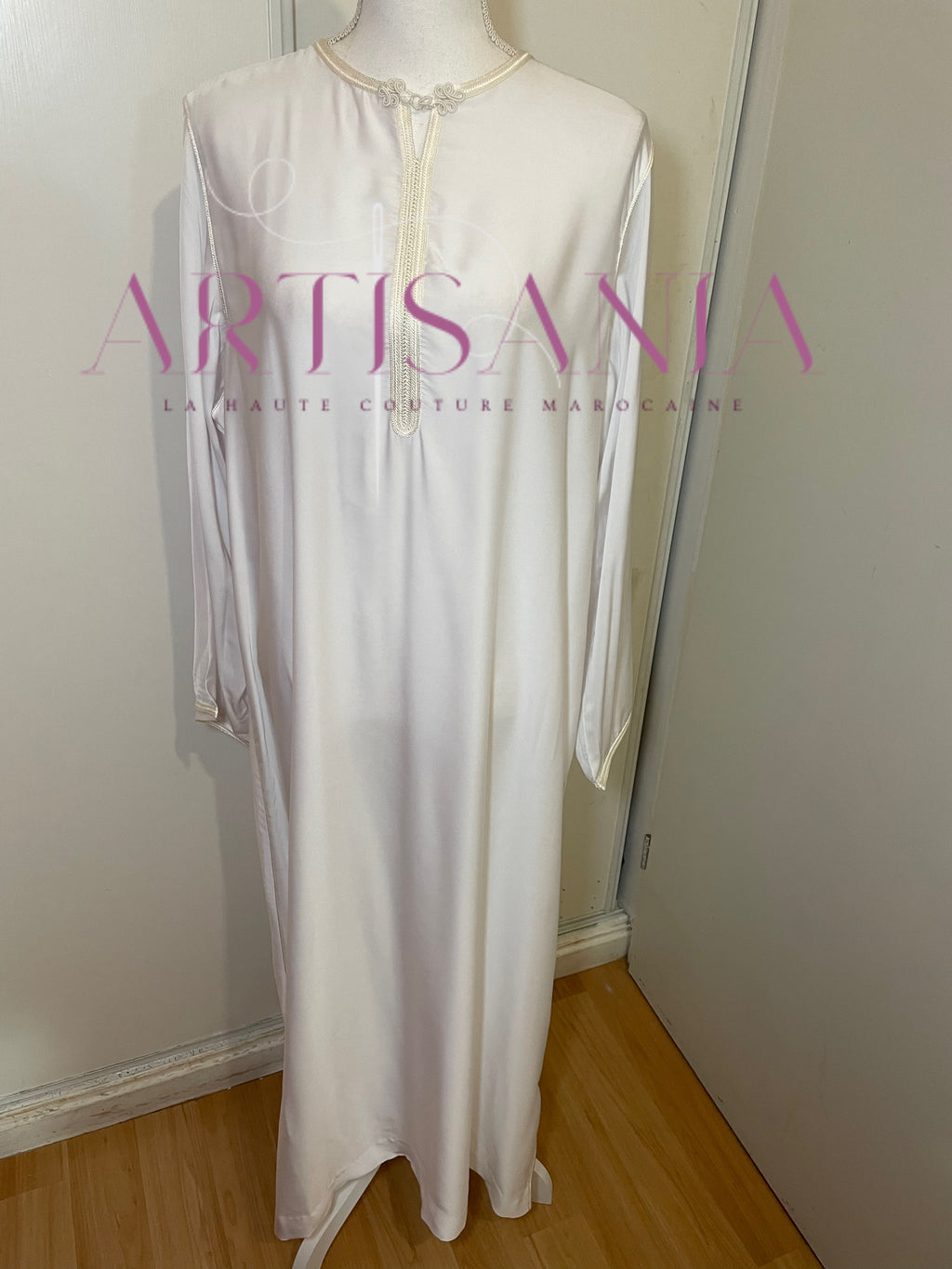 Jellaba marocaine blanche deux pièces - modèle Leonie 🪡🤍