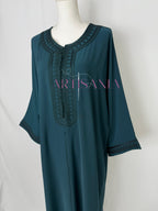 Gandoura marocaine simple couleur unie - modèle Mia