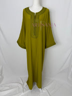 Gandoura marocaine simple couleur unie - modèle Mia