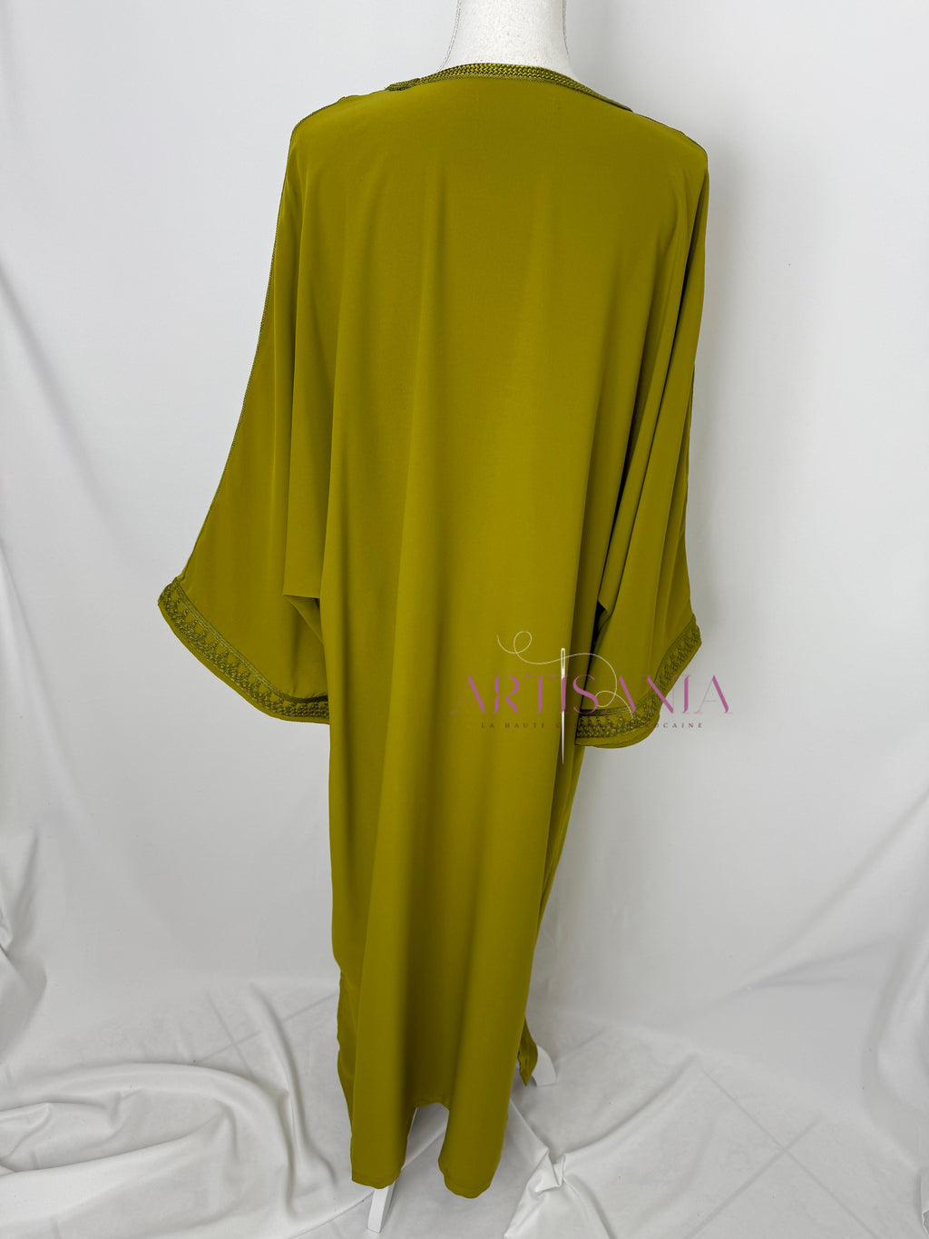 Gandoura marocaine simple couleur unie - modèle Mia