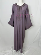 Gandoura marocaine simple couleur unie - modèle Mia