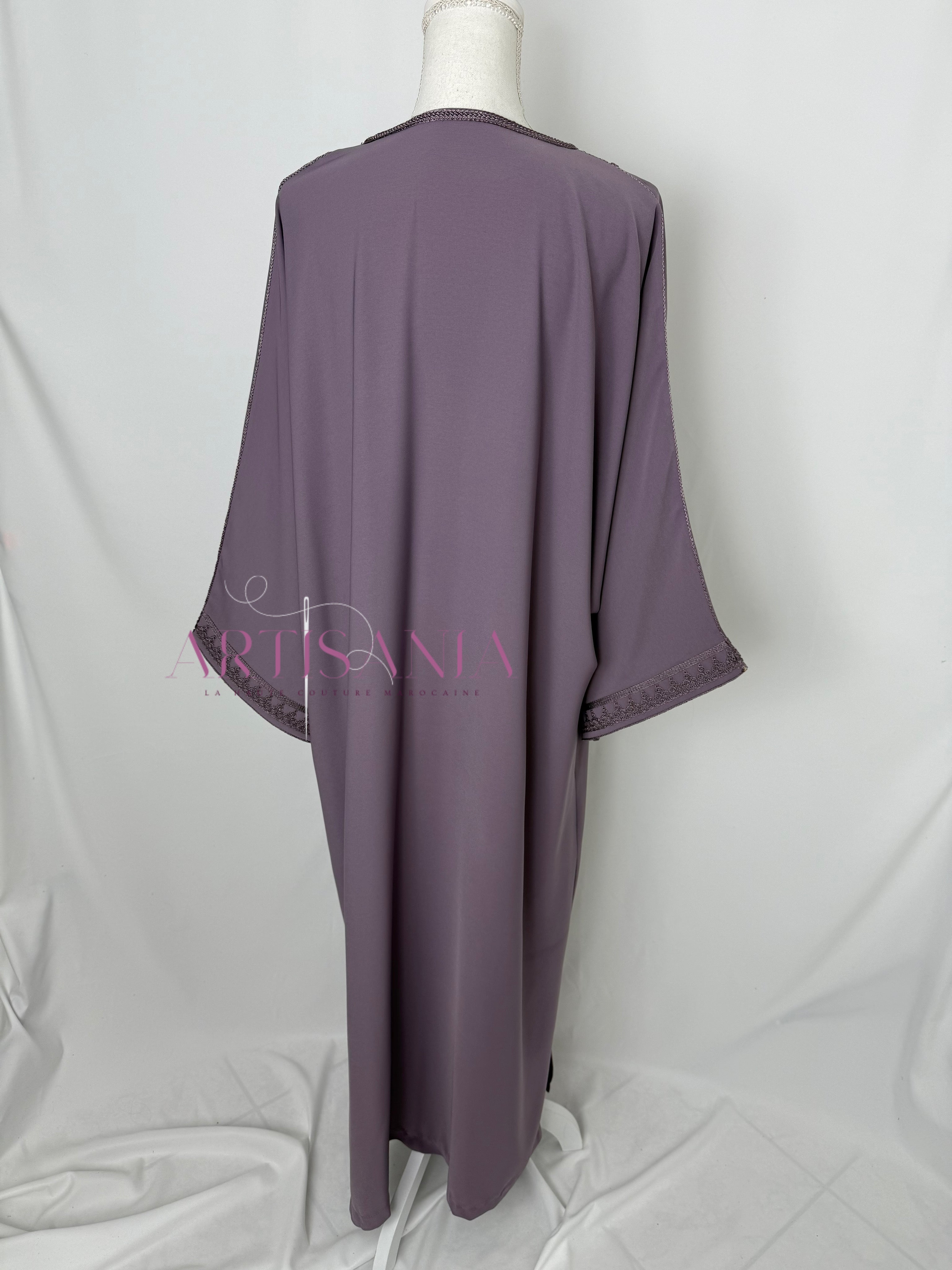 Gandoura marocaine simple couleur unie - modèle Mia