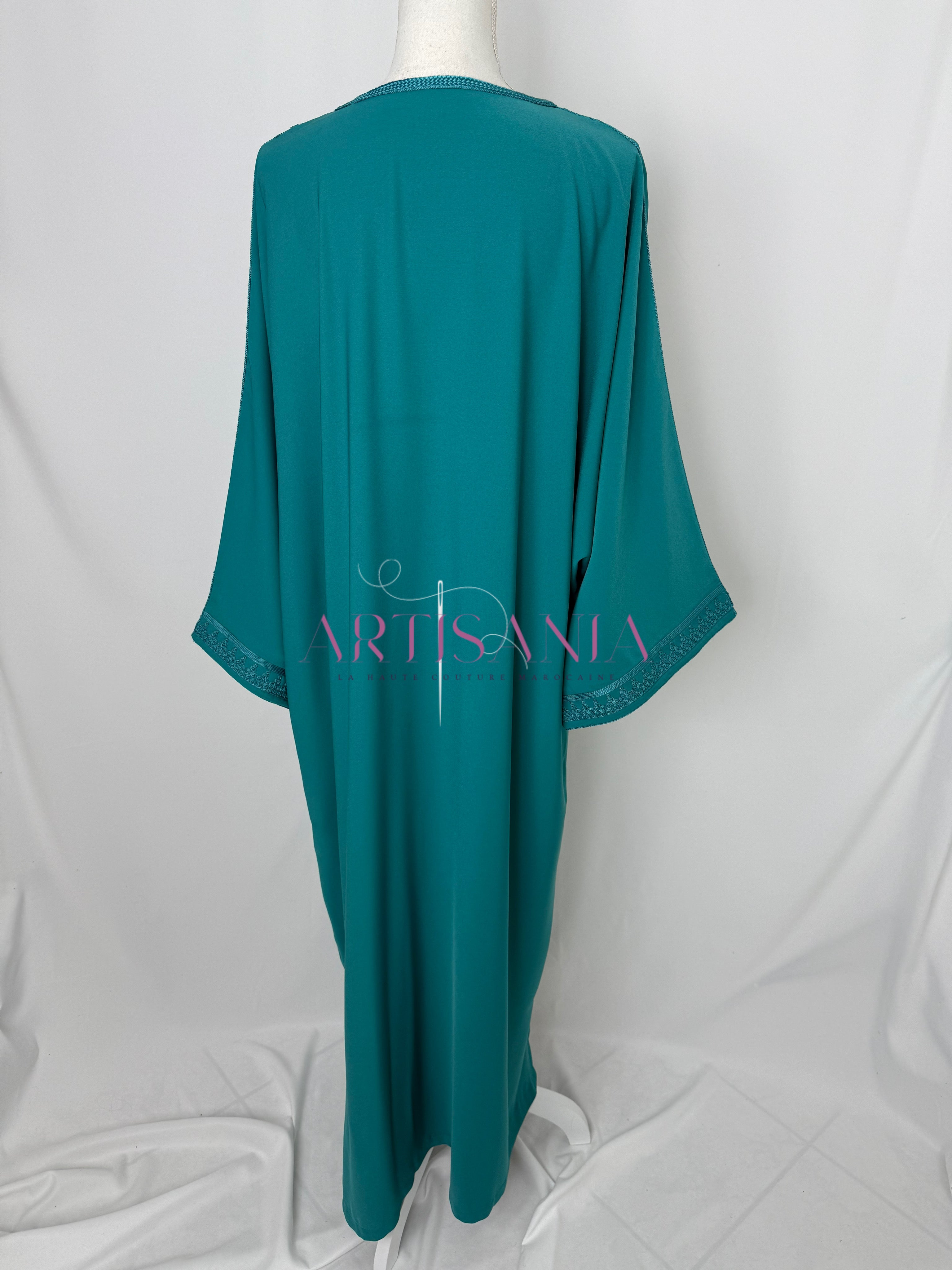 Gandoura marocaine simple couleur unie - modèle Mia