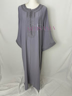 Gandoura marocaine simple couleur unie - modèle Mia