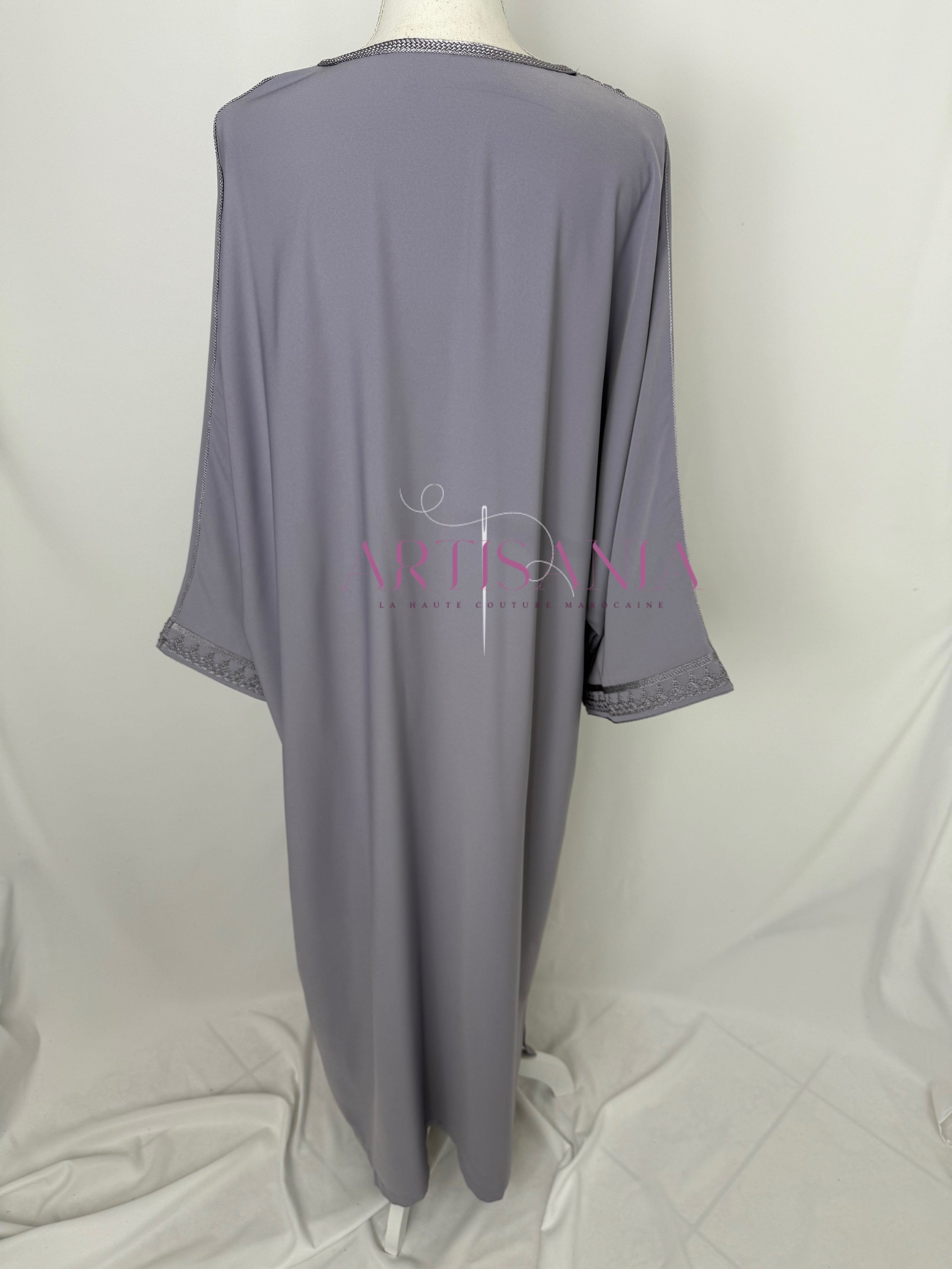 Gandoura marocaine simple couleur unie - modèle Mia