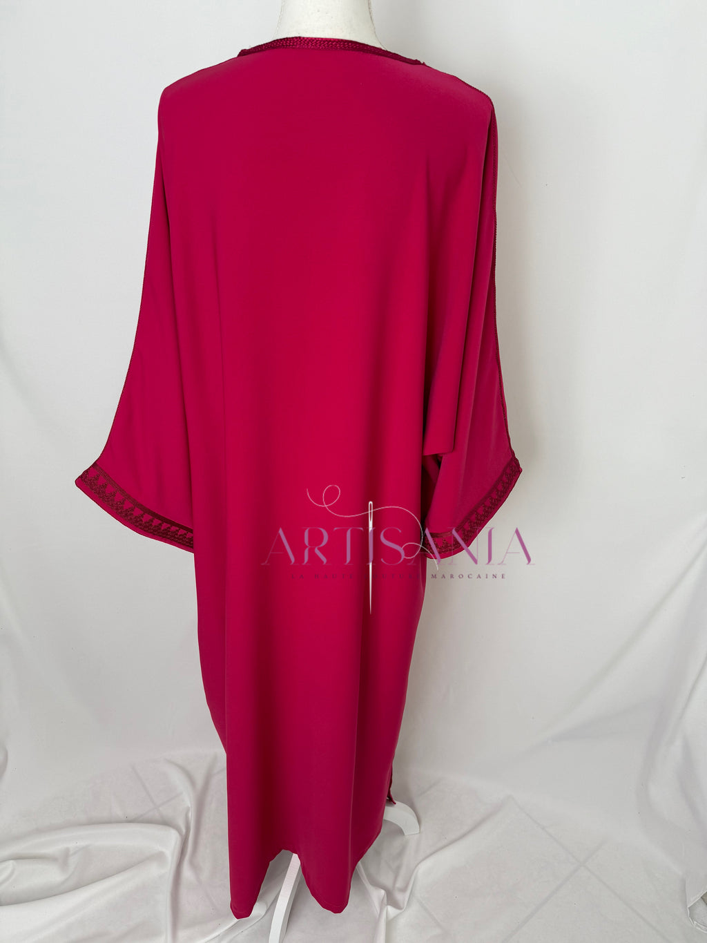 Gandoura marocaine simple couleur unie - modèle Mia