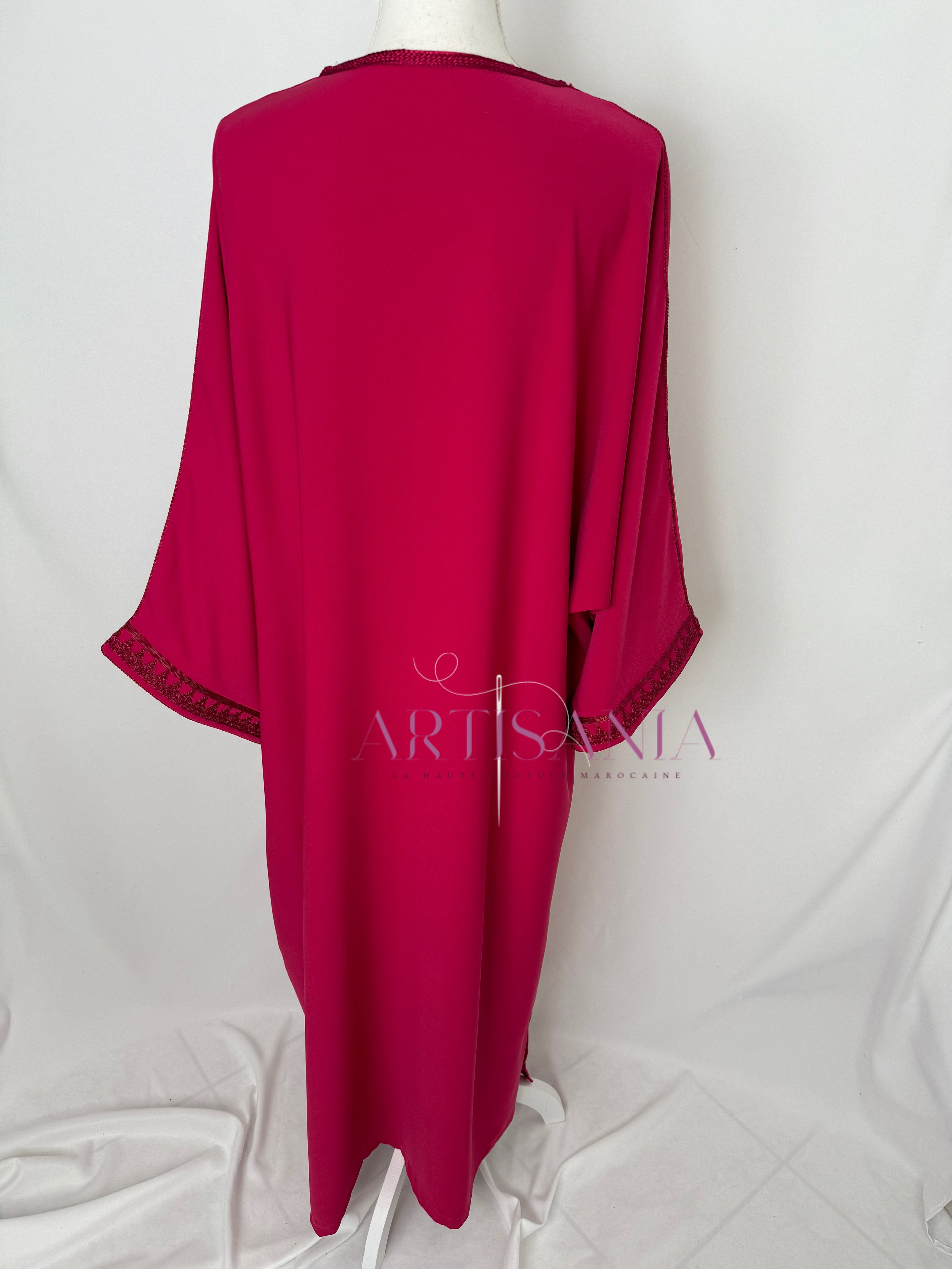 Gandoura marocaine simple couleur unie - modèle Mia