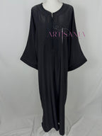 Gandoura marocaine simple couleur unie - modèle Mia