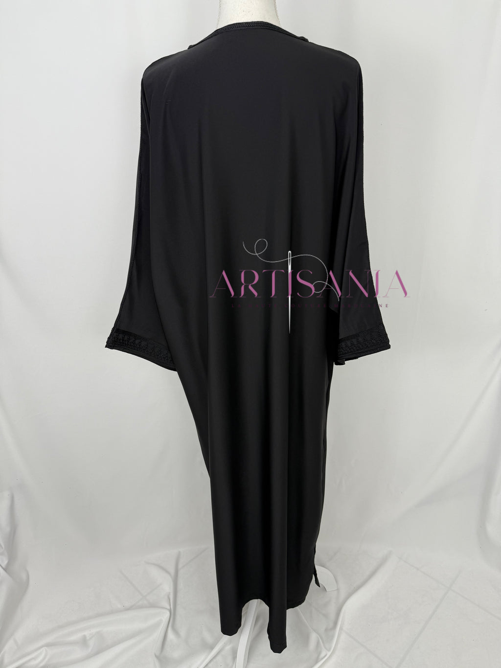 Gandoura marocaine simple couleur unie - modèle Mia