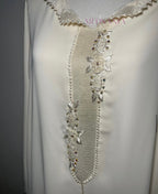 Jellaba marocaine une pièce faite main travail randa - modèle Amna 🌸