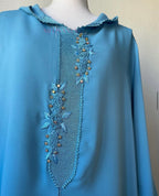 Jellaba marocaine une pièce faite main travail randa - modèle Amna 🌸