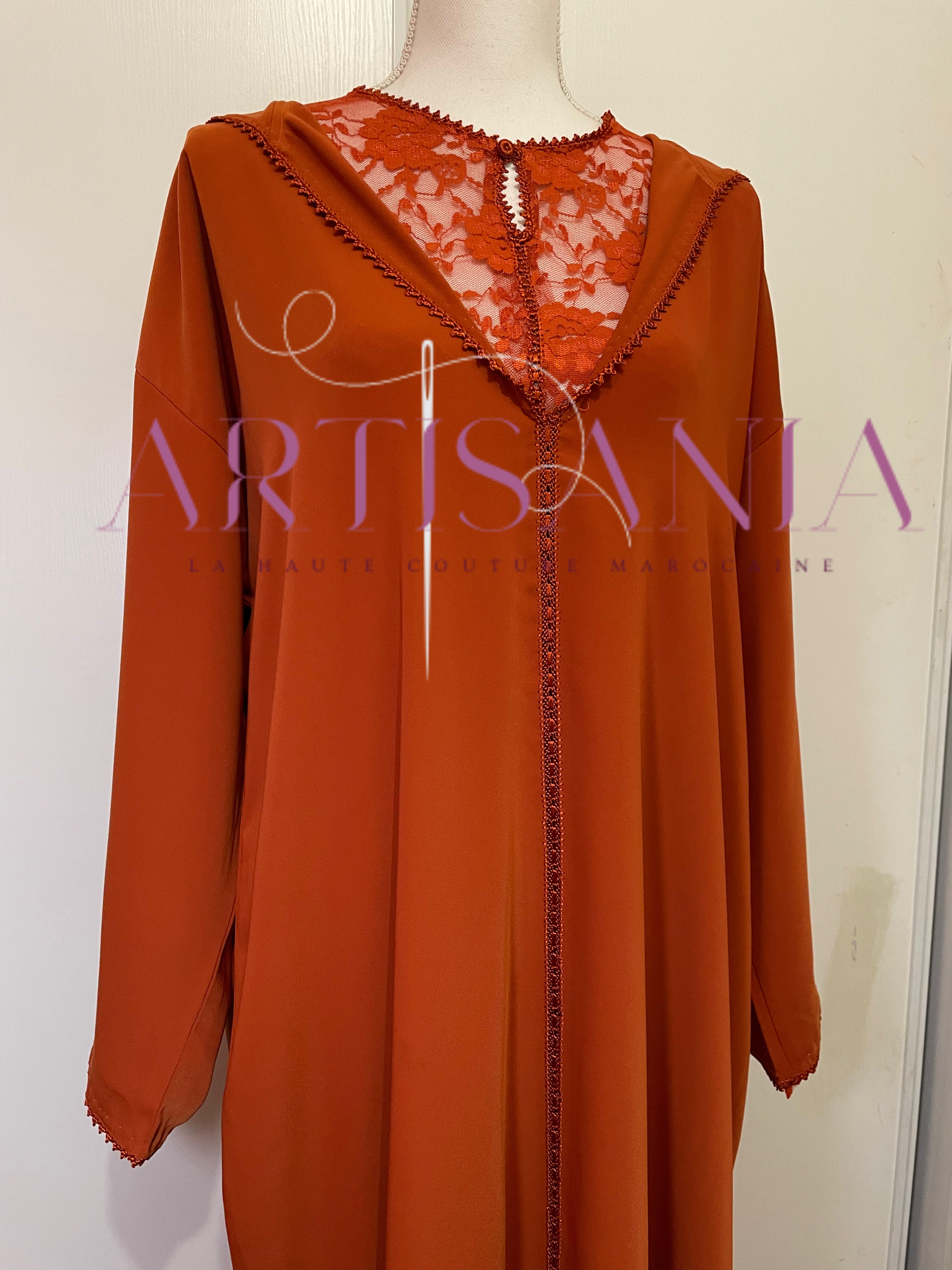 Jellaba marocaine deux pièce dentelle - modèle Radja