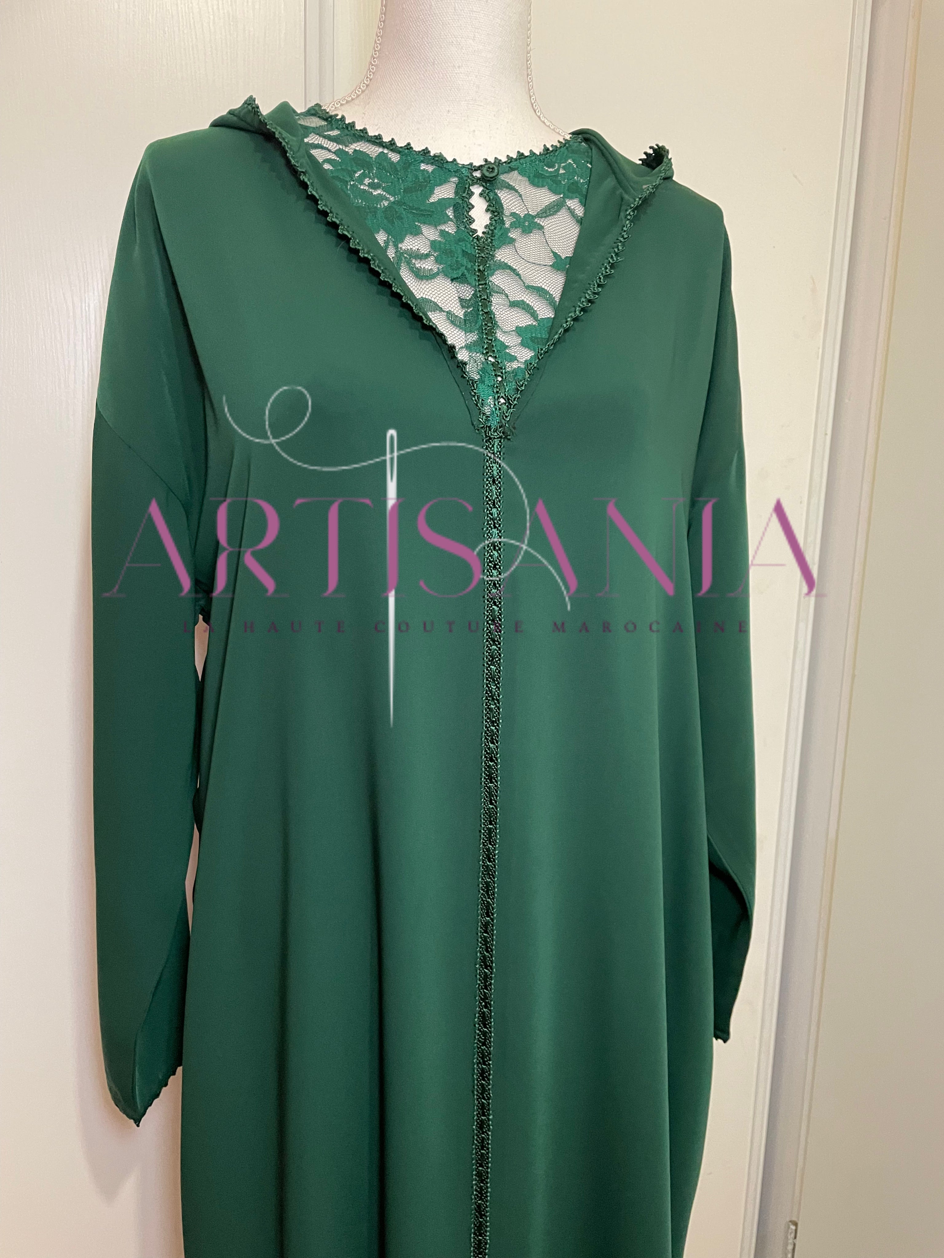 Jellaba marocaine deux pièce dentelle - modèle Radja