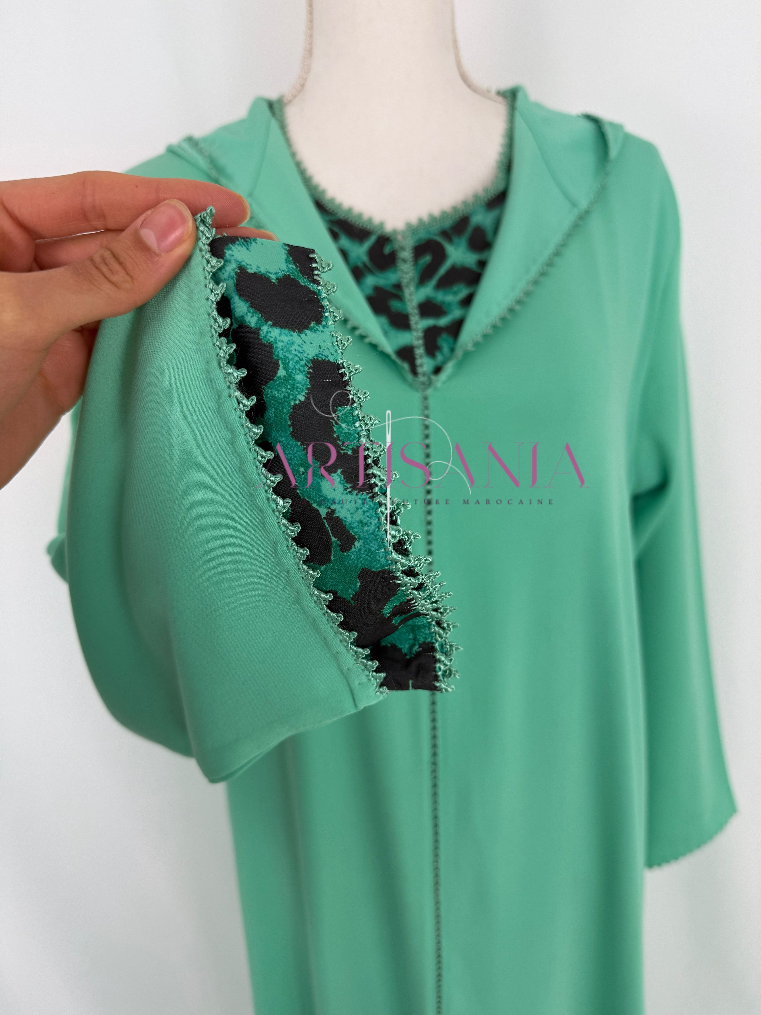 Jellaba marocaine deux pièces - motifs léopards 🐆✨