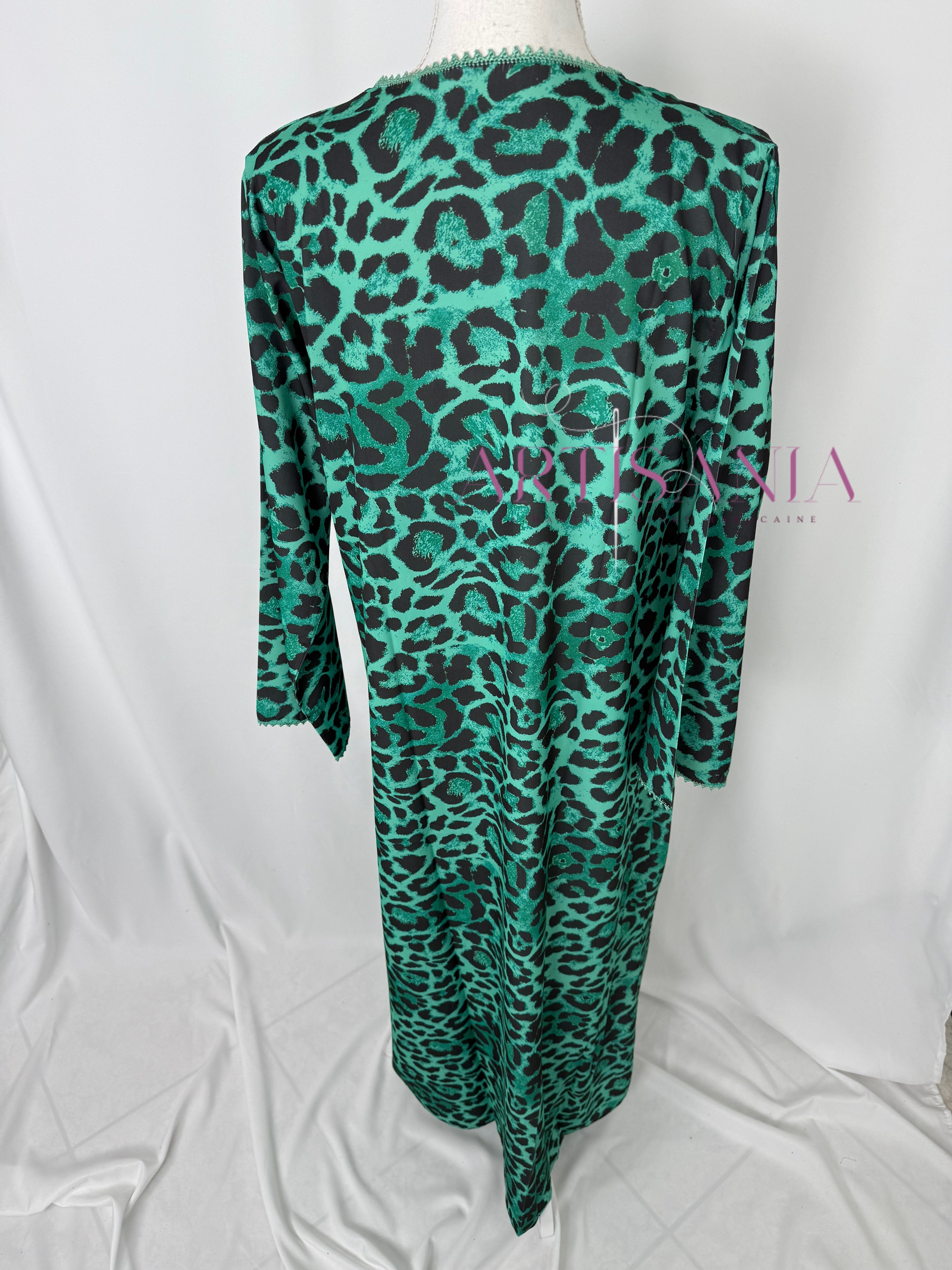 Jellaba marocaine deux pièces - motifs léopards 🐆✨