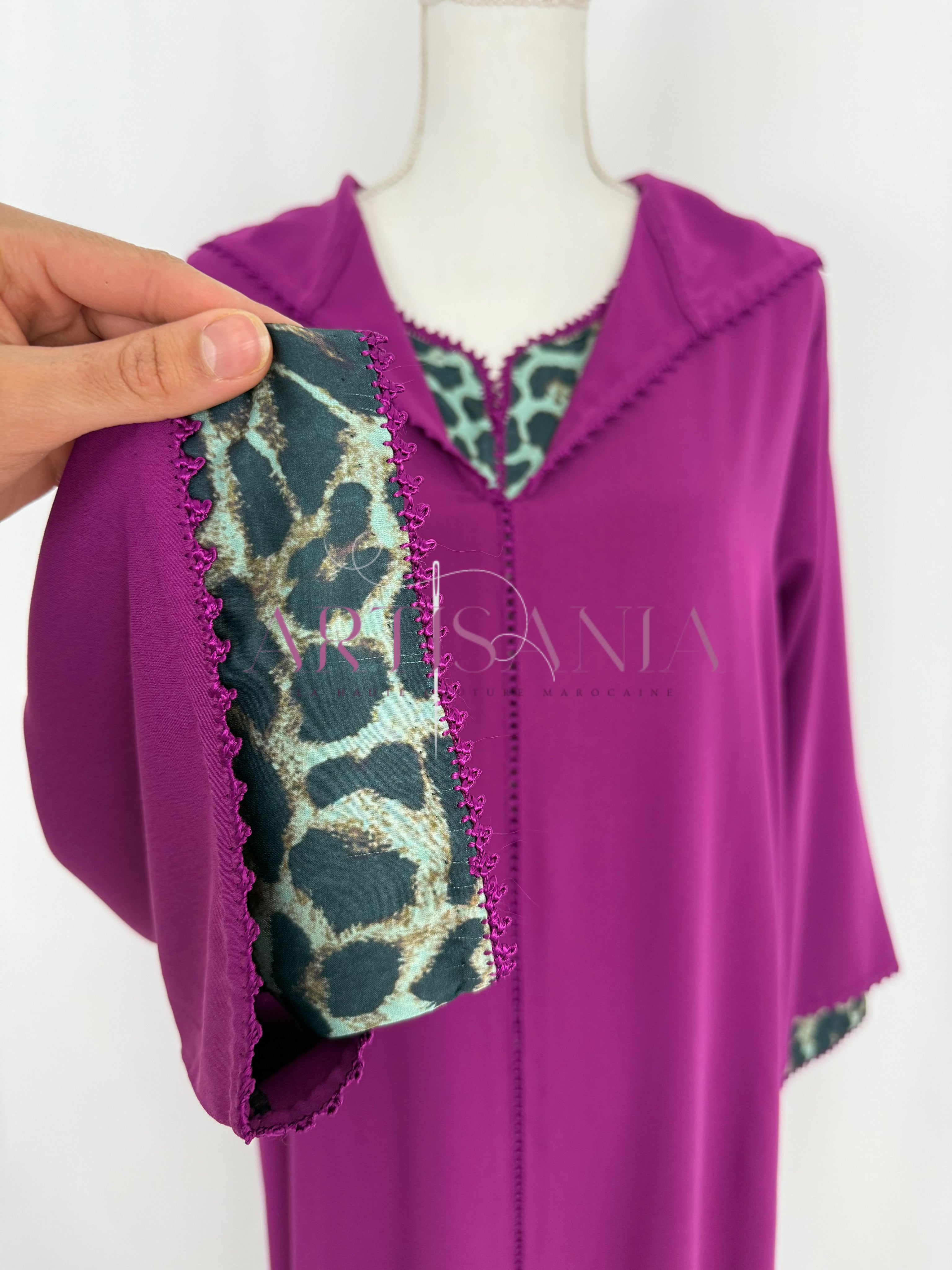 Jellaba marocaine deux pièces - motifs léopards 🐆✨