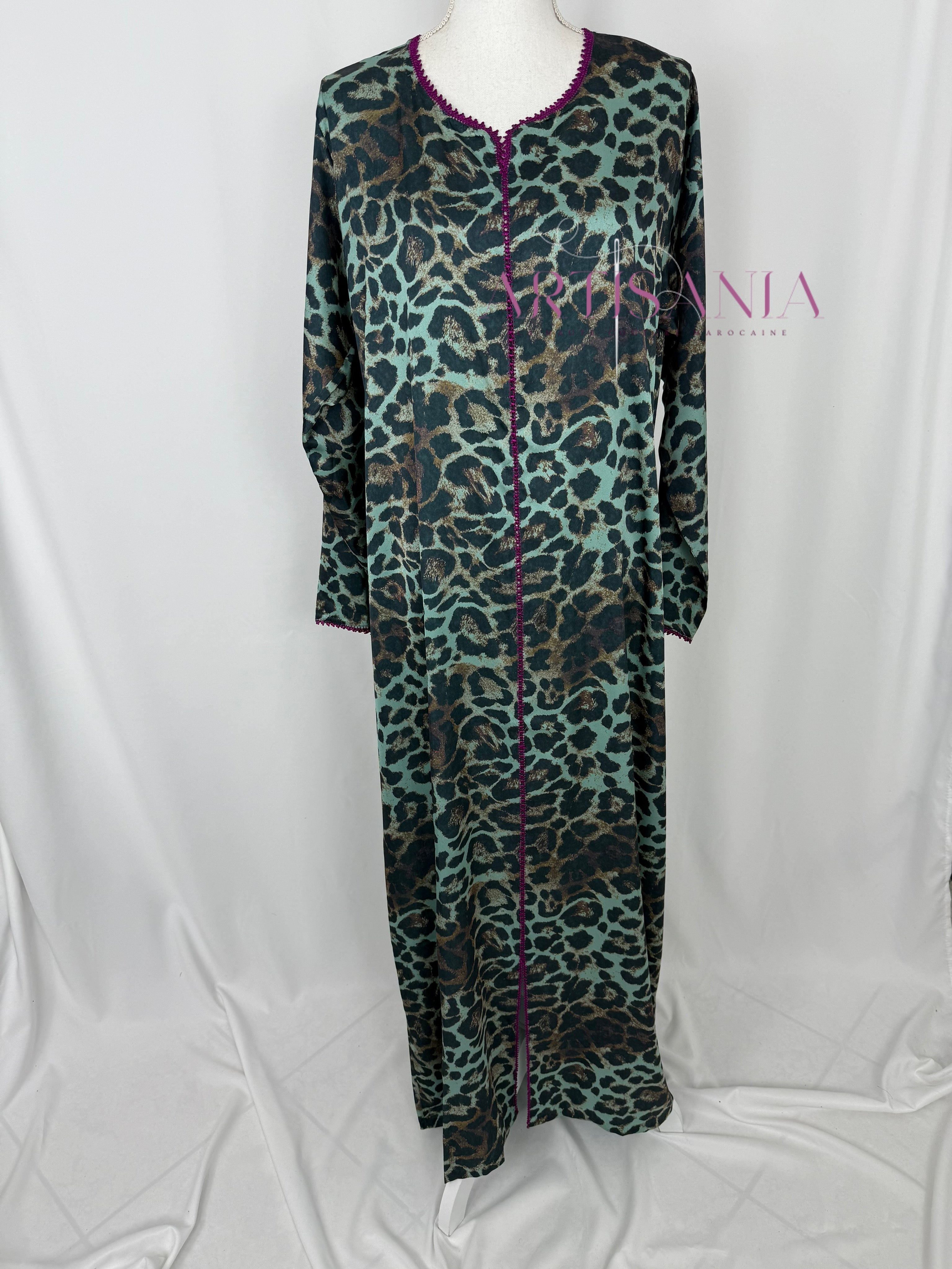 Jellaba marocaine deux pièces - motifs léopards 🐆✨