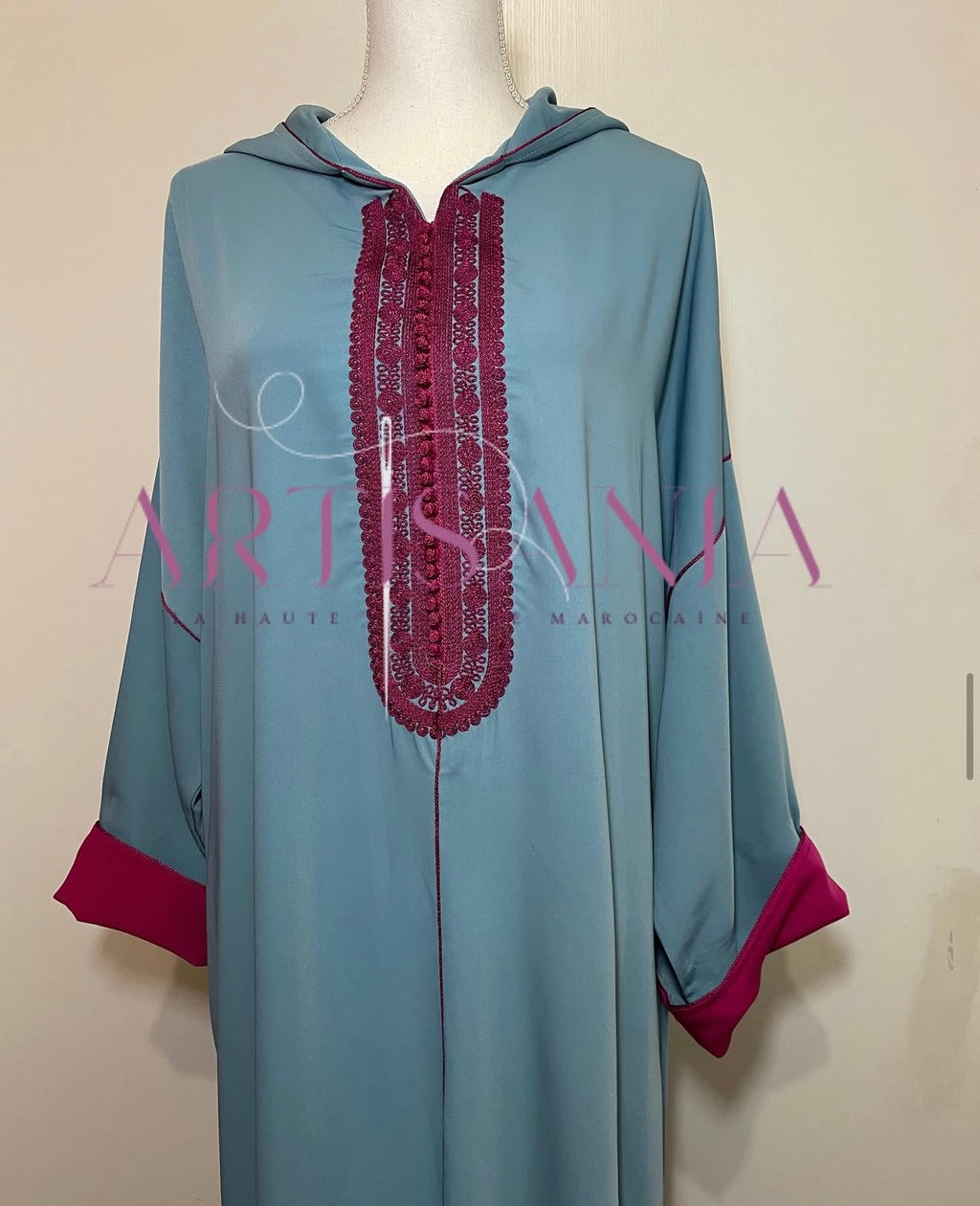 Jellaba marocaine une pièce - modèle Cherihane 🩵💖