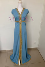 Takchita marocaine bleu et doré - modèle Marjana 👑💙