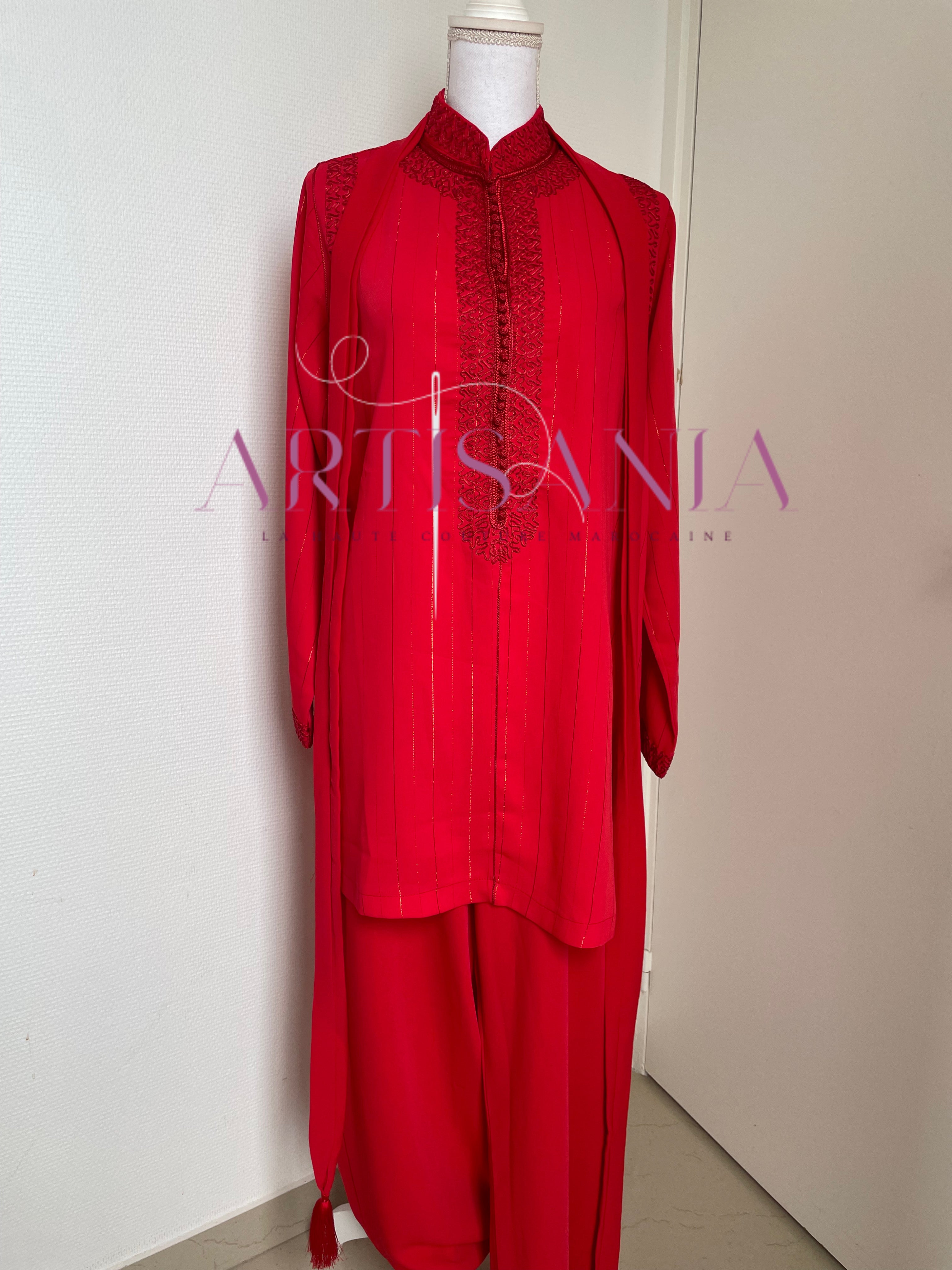 Jabador marocain pour femme couleur unie - modèle Zéla