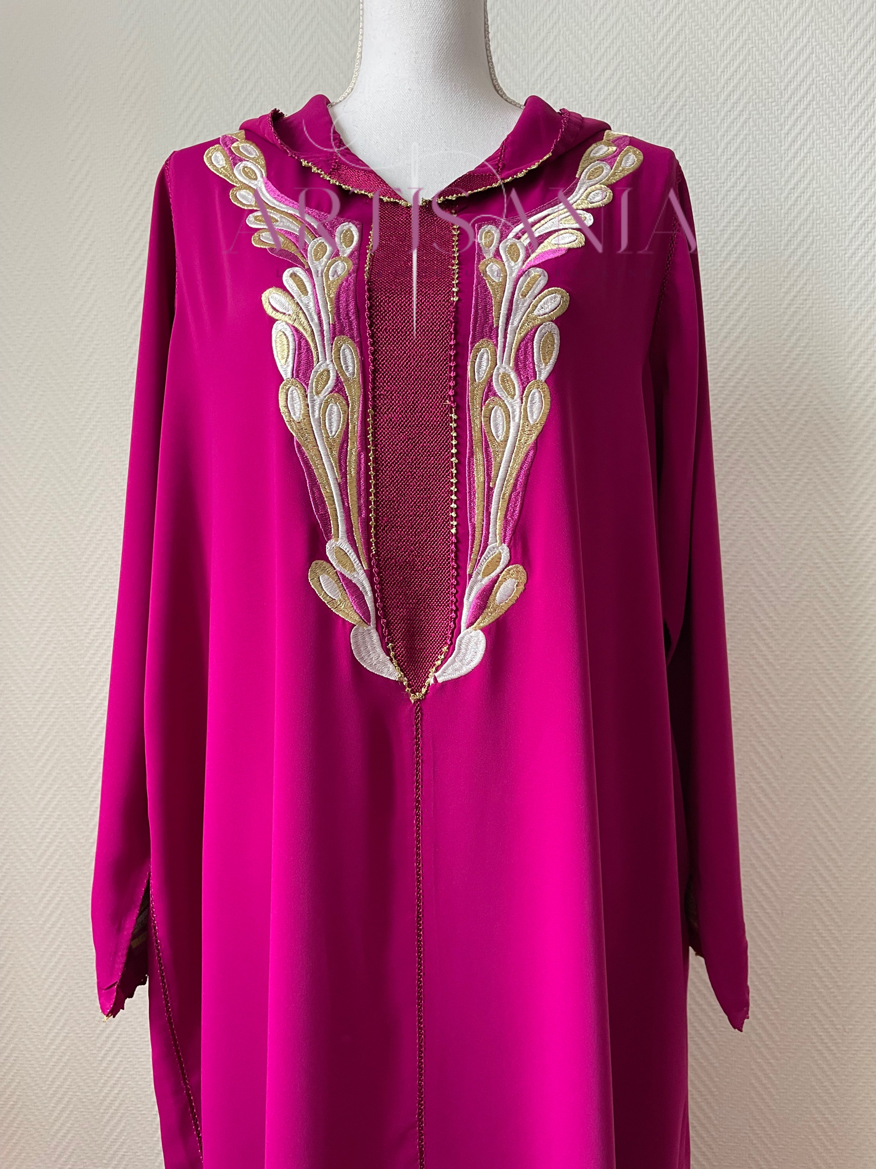 Jellaba marocaine randa une pièce - modèle Maelys 🩷✨