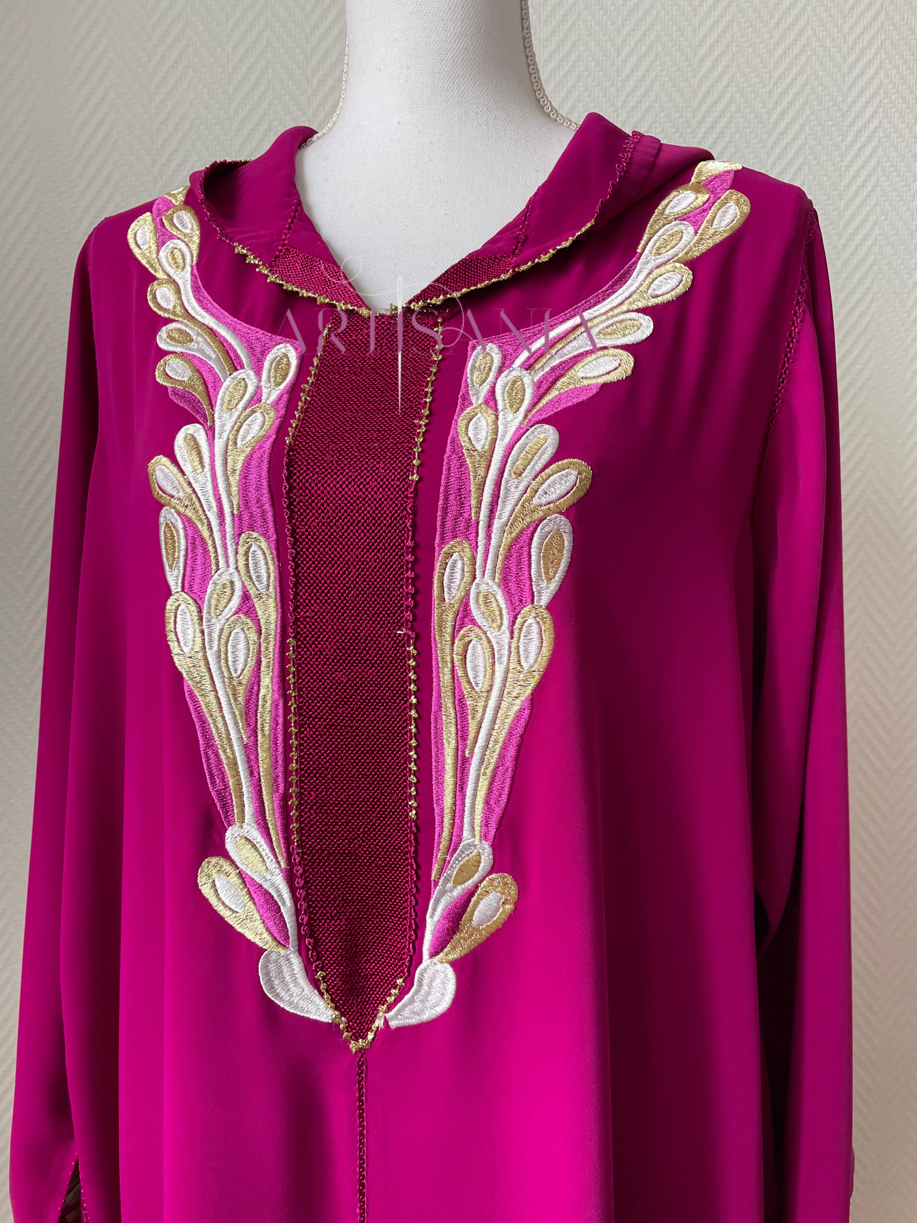 Jellaba marocaine randa une pièce - modèle Maelys 🩷✨