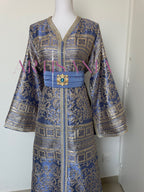 Caftan marocain tissu brocard - modèle Yasmine