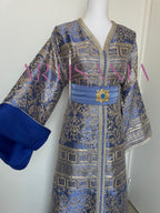 Caftan marocain tissu brocard - modèle Yasmine