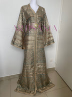 Caftan marocain tissu brocard - modèle Yasmine