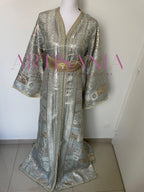 Caftan marocain tissu brocard - modèle Yasmine