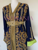 Takchita marocaine bleu marine et doré - modèle Nouhaila 🪡✨