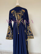 Takchita marocaine bleu marine et doré - modèle Nouhaila 🪡✨