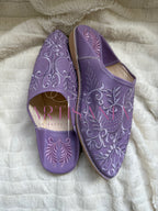 Babouche plates Anissa - violet clair