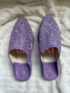 Babouche plates Anissa - violet clair