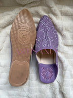 Babouche plates Anissa - violet clair