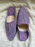 Babouche plates Anissa - violet clair
