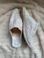 Babouche plates Anissa - blanche