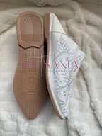 Babouche plates Anissa - blanche